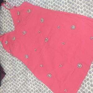Nasty Gal Vibrant Pink Cotton Jean Dress